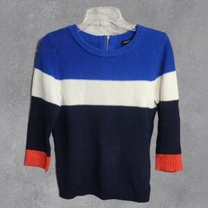 Talbots Striped Cotton Sweater Size Medium